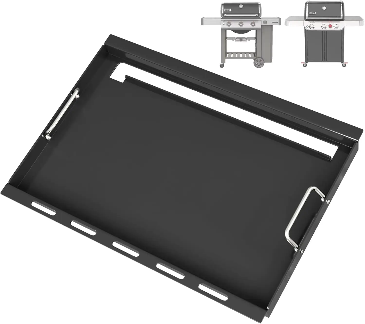 

Полноразмерная гриль-плита для газовых грилей Weber GS4 Genesis II серии 300, плоская вставка с ручками, из углеродистой стали