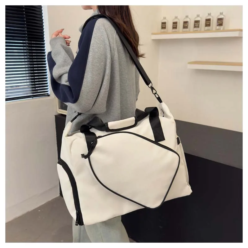 Pickleball Tote Bag Women Men Paddles Cover Holder Case Pocket External Ball Bag Shoulder Strap Fence Hook Beach Tennis Tote Bag