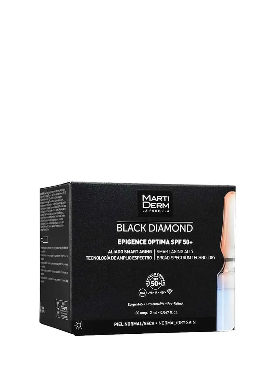 Martiderm black diamond epigence optimal spf 50 30 ampoules-provides hydration and protection. Normal-dry skin.