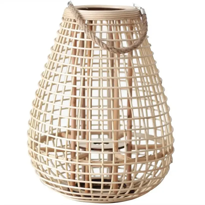rattan lantern, floor-to-ceiling wind lamp, high plug-in, candlestick shooting props