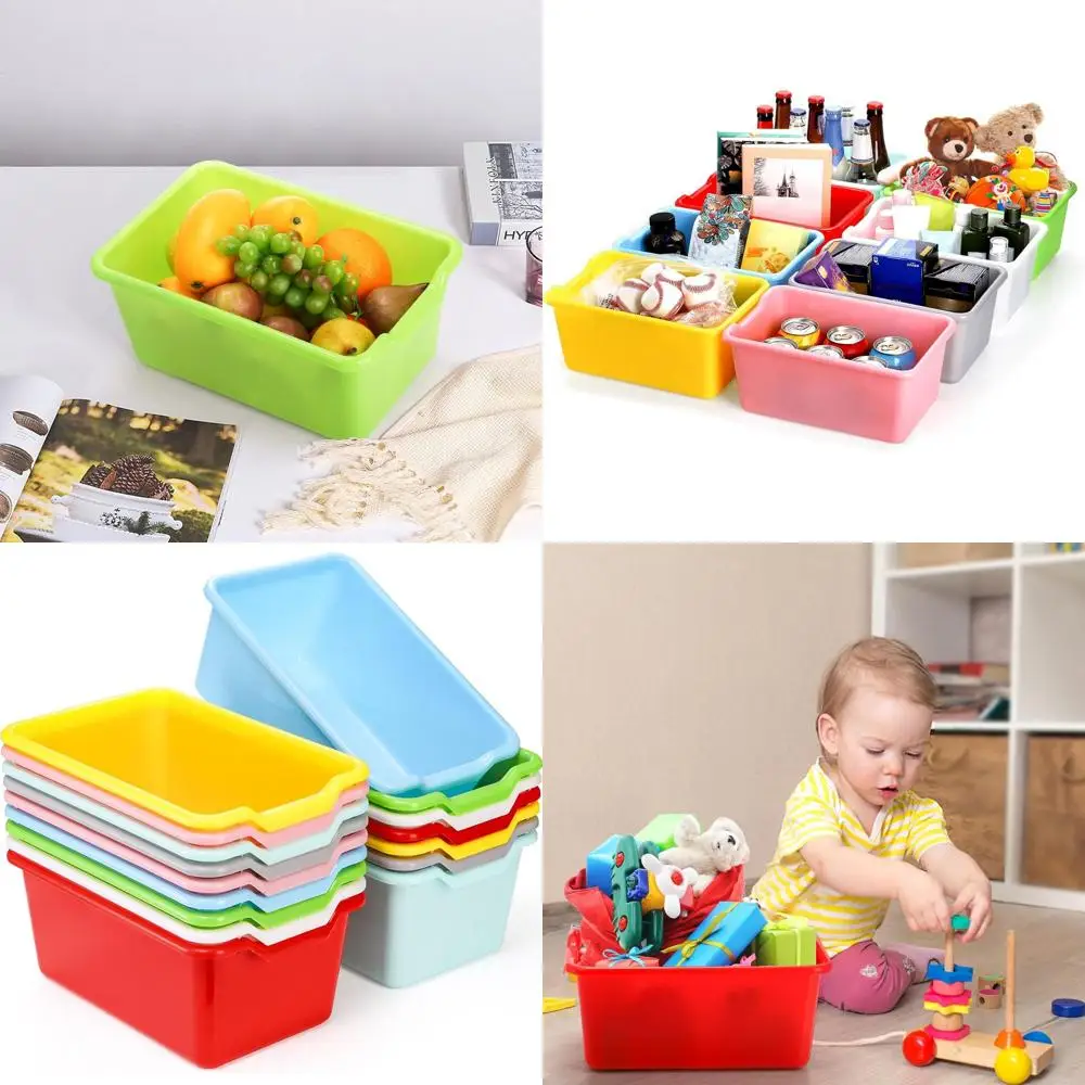 

16-Piece Classroom Storage Bins Set, Stackable Plastic Organizer for Toys, Books, and Crafts