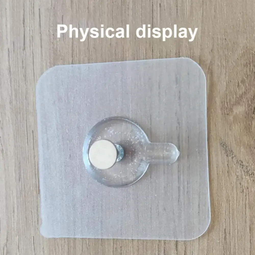 Screw Hook Picture Transparent Kitchen Bathroom Wall Hanger Wall Hook Nails Durable Strong Adhesive Closet Cabinet Shelf Pvc