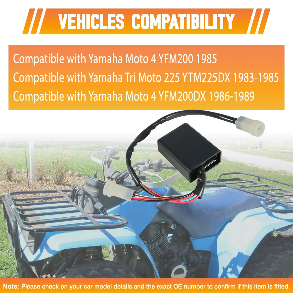 

29U-85540-21-00 29U-85540-21 CDI Ignition BOX Module Replacement For Yamaha Moto 4 YFM200 YFM200DX Tri Moto 225 YTM225DX