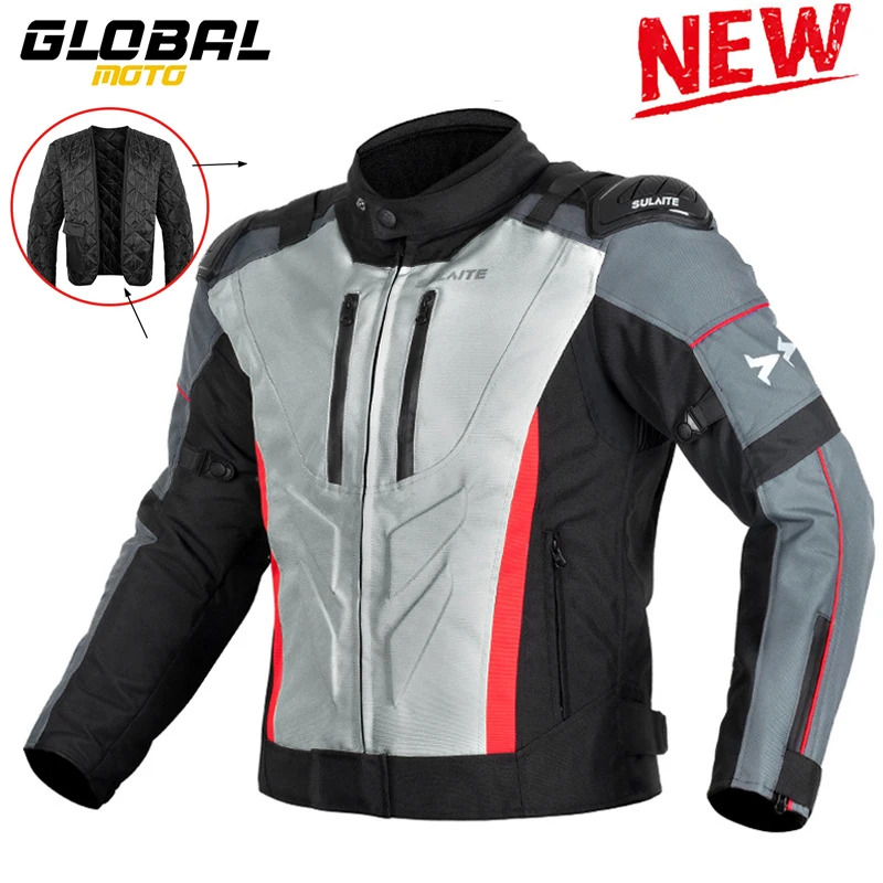 

Detachable Warm Inner Liner Motocross Jackets Waterproof Reflective Motorcycle Cycling Protection Men Anti Drop Moto Clothing