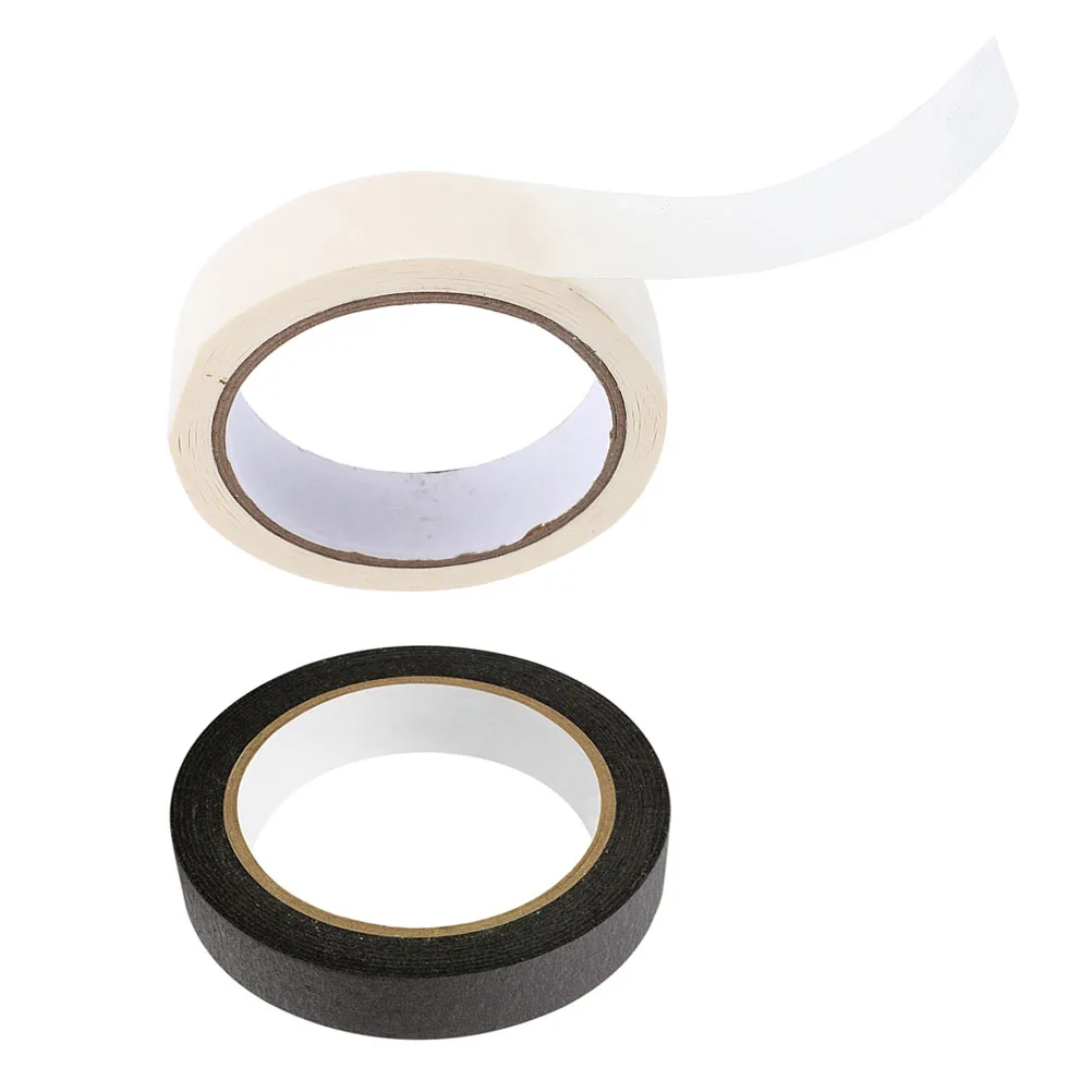 

2 pcs Black Colorful Adhesive Masking Tape Easy to Tear Handmade Crafts Painting Protection Spray Drawing