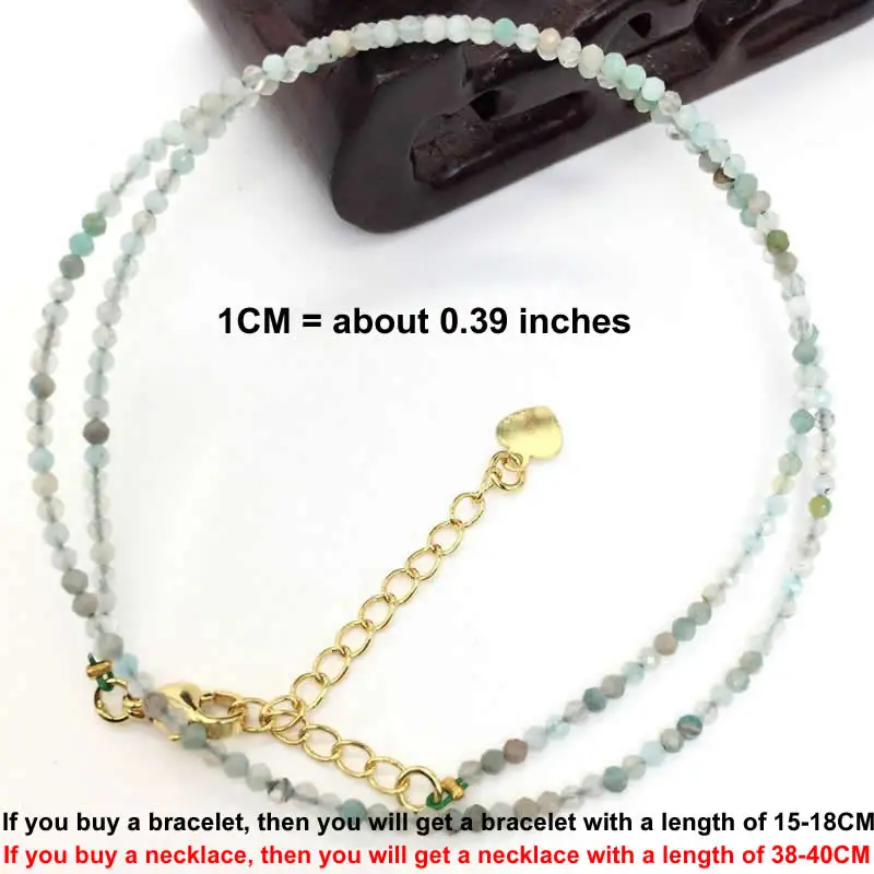 Facettierte Edelsteine 2-3mm Perlen Halskette Armband Kristall Quarz Achat Labradorit Amazon Choker Herren Damen Schmuck Party Geschenk – Detail 8