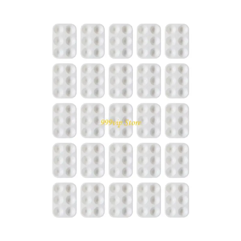 

C90C 20 Pcs Mixing Tray Watercolour Painting Palette Easy to Clean 6 Palette