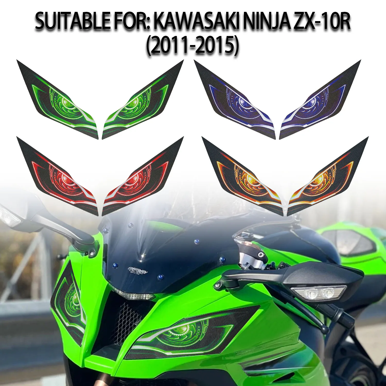 

For Kawasaki ZX-10R 2011-2015 Headlight Protector Sticker Decorative Film