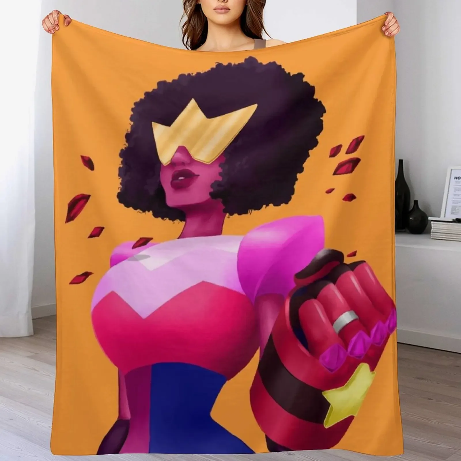 

Steven Universe Garnet Throw Blanket Summer Winter beds Camping Bed linens Blankets