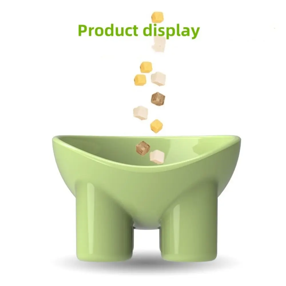 New 4-Color Cat Bowl High Foot Stable Dog Bowl Neck Protector Non-Slip Pet Food Bowl Pet Feeding Supplies