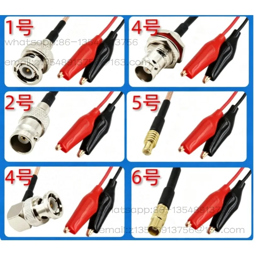 RF SMA/BNC/MCX/N/SMB/TNC male and female to red and black alligator clip adapter cable test cable 2 electronic wires Price