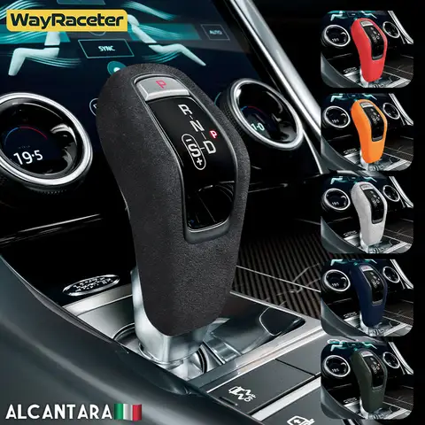 Alcantara Wrap ABS LHD & RHD 자동차 기어 시프트 노브 커버 레인지 로버 스포츠 L494 2014 2015 2016 2017 액세서리