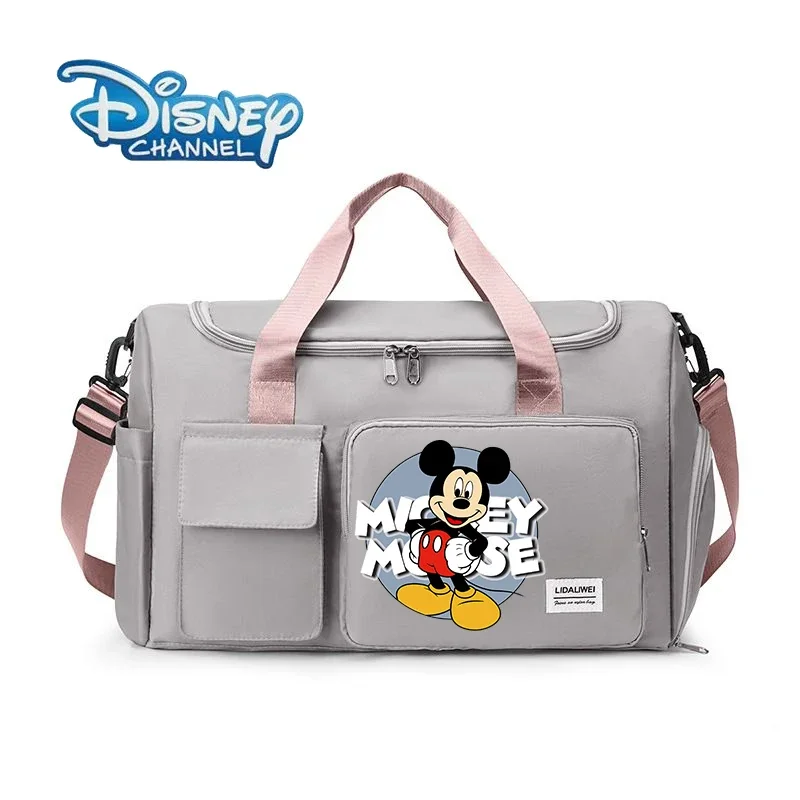 

Дорожная сумка Disney с Микки и Минни Маус, милая аниме-печать, большая вместительная портативная сумка для хранения, модная сумка для фитнеса, подарки
