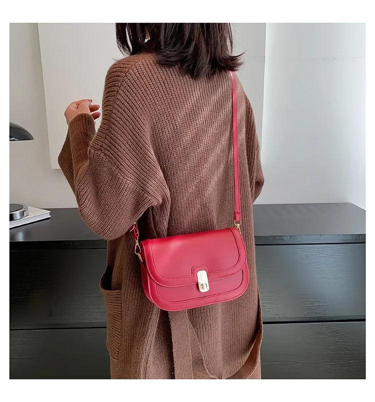 Damen-Umhängetasche, Damen-Mode, Retro-Unterarmtasche, kleine quadratische Tasche, beliebte Herbst-Schultertasche, Umhängetasche – Detail 14