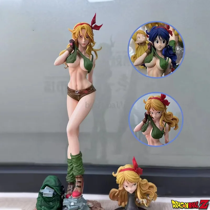 

Dragon Ball Lunch Anime Figure Ranchi Figures Three Heads Launch Statue Collection Dolls Desk Decoration Model Toys Kids Gifts