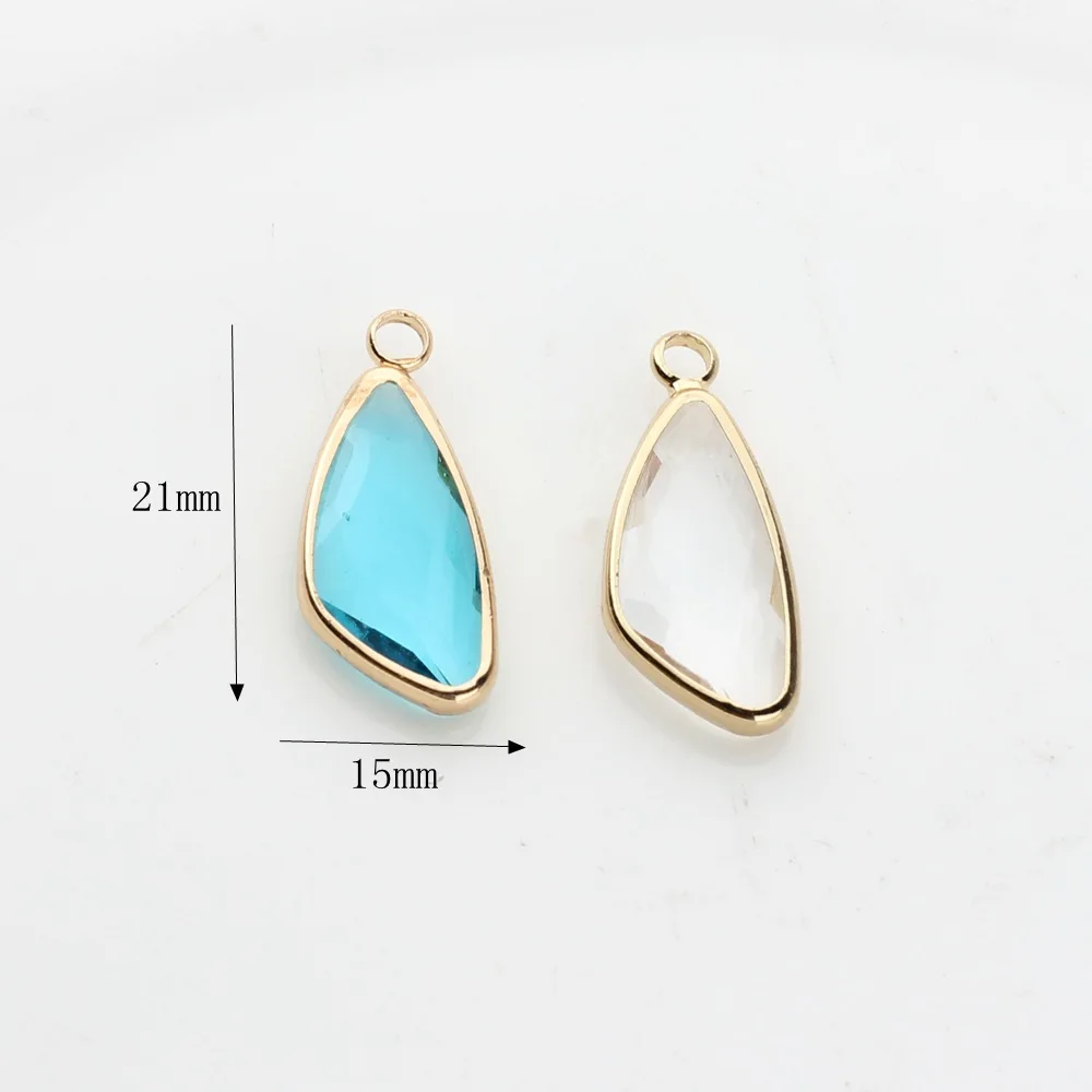 Exquisite Crystal Glass Charms Pendant for DIY Necklace Earring Decoration