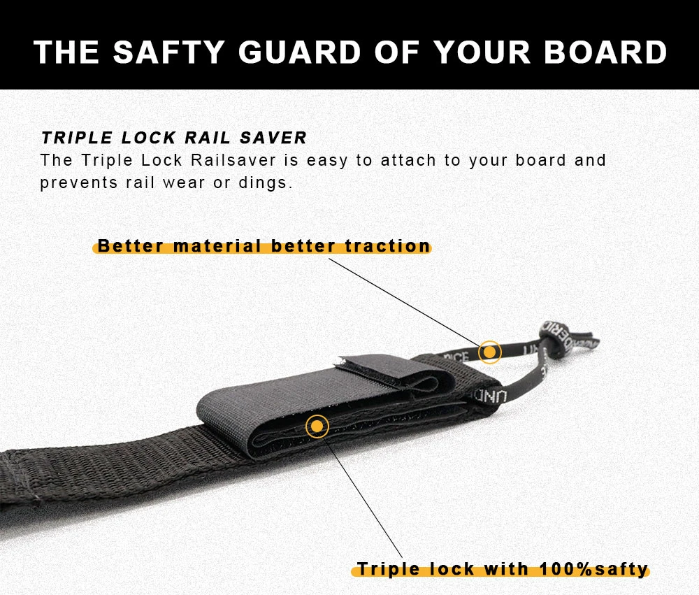 SUP Board 6-10FT Surf Leash Surf Leg Rope Surfboard Leash TPU Stainless Swivels Inflatable Paddle Board Longboard Foot Rope