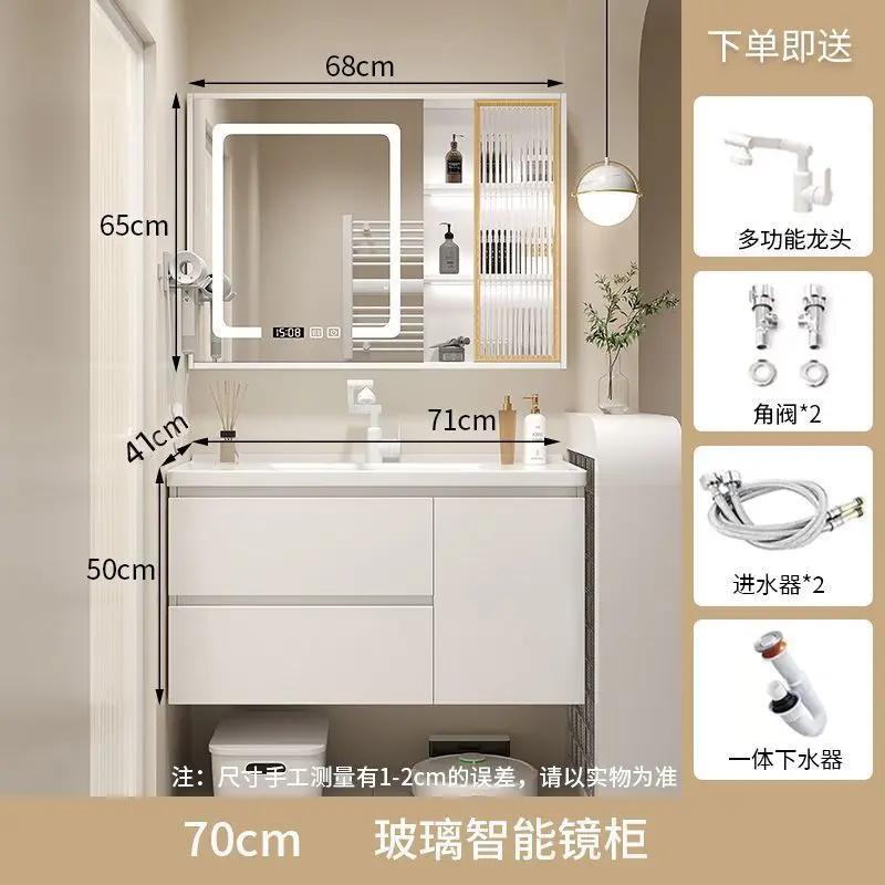 40 small apartment ultra-narrow ceramic integrated basin bathroom cabinet combined bathroom modern simple washbasin