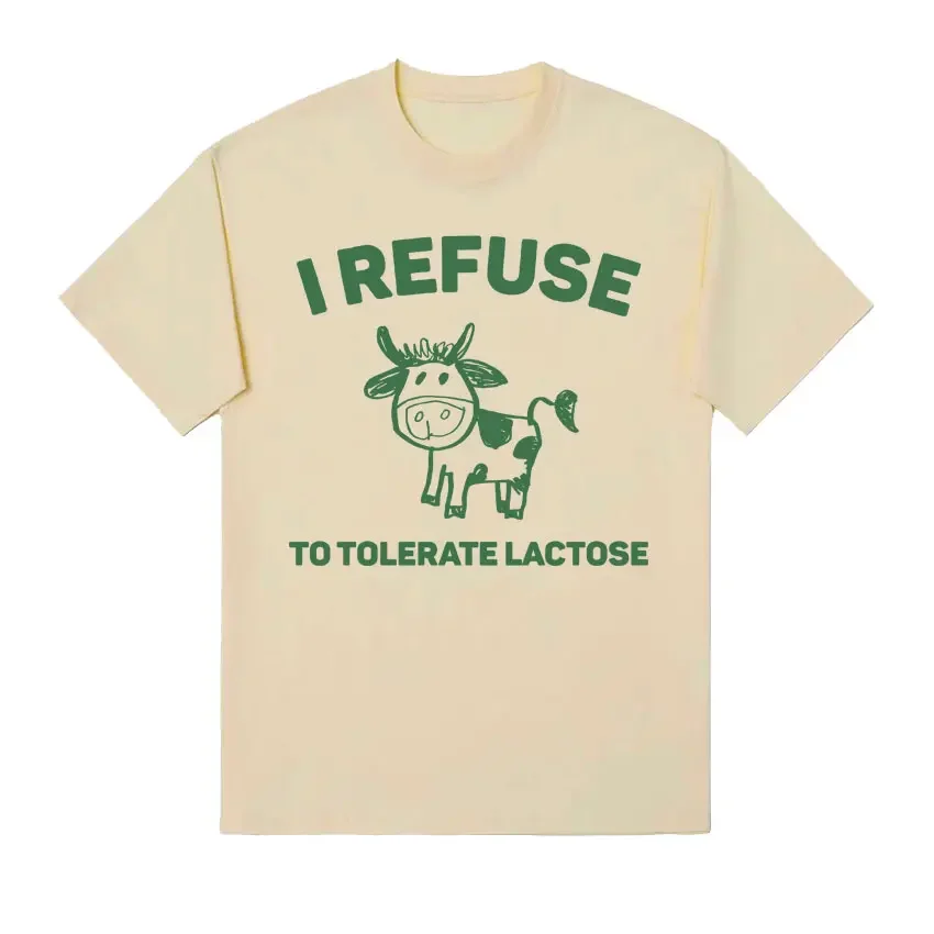 Футболка с рисунком «Я не терпирую графику», Мужская и Женская Ретро футболка с забавным мультяшным мемом, модная повседневная футболка большого размера, топы