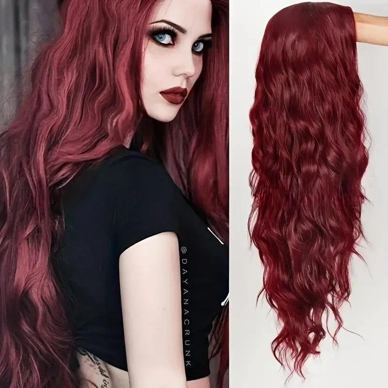 , colorful long curly hair, fashionable , cosplay wig