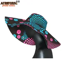 African Print Floral Wide Brim Sun Hat for Women #2