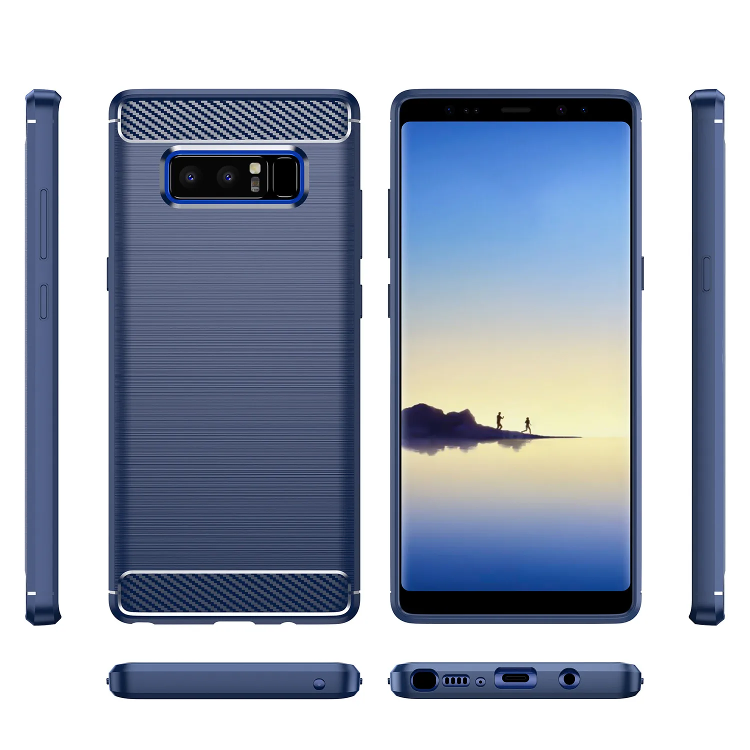 Shockproof Matte Case for Samsung Note8 Galaxy Note 9 7 10plus 5G Carbon Fiber Cover for Galaxy s9 s8 plus s10 5g Silicone Cases