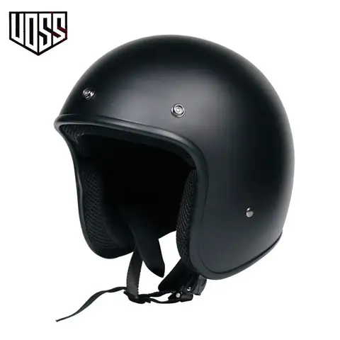 Casque de moto rétro approuvé DOT, ouvert au visage, pour cafe racer, de chopper, livraison gratuite, 3/4
