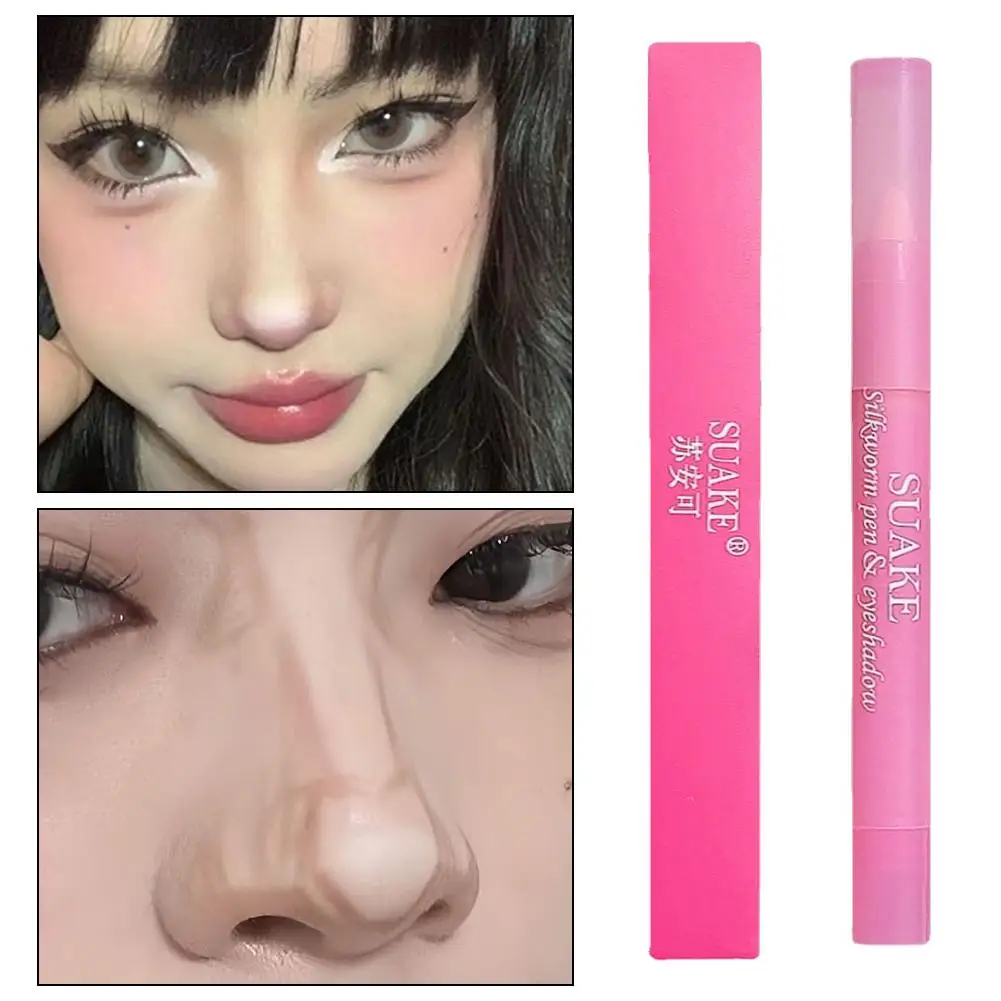 

Matte Lying Silkworm Pen Highlighter Contouring Stick Face Shadow Cream Concealer 3D Outline Korea Bronzer Cosmetic Brighte B5W3