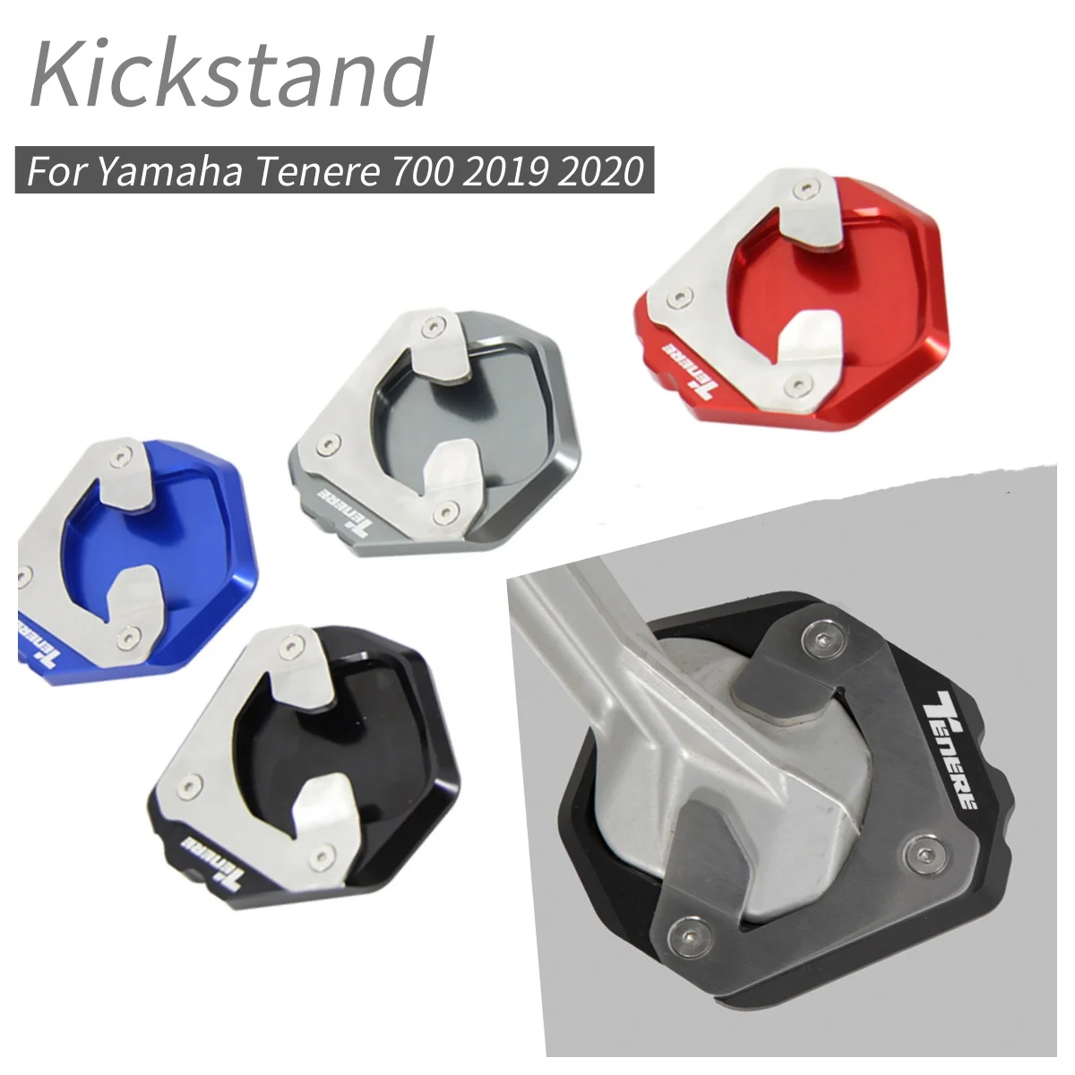 

Motorcycle Kickstand Foot Extension For Yamaha Tenere 700 2019 2020 Aluminum Side Stand Enlarger Plate Motorcycle Accessories