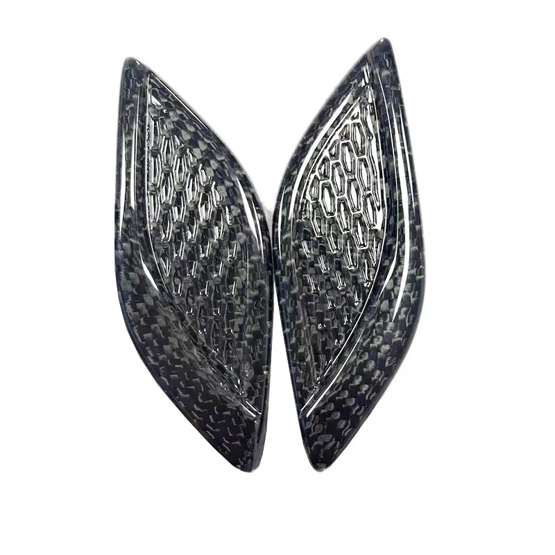 For Volkswagen BMW Audi Mercedes Benz Carbon Fiber Side Fender Vent Trims Body Side Panels Fender Engine Panel Decoratio