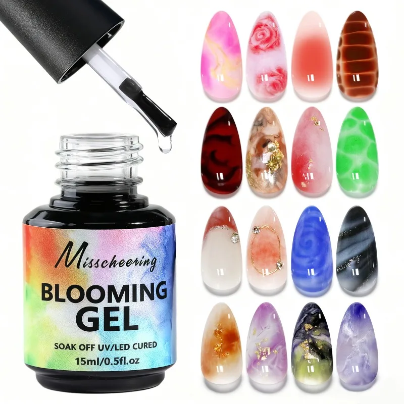 

Nail Art Phototherapy Smudge Glue New Plant Glue White Transparent Gradual Change Marble Smudge Liquid Nail Supplies