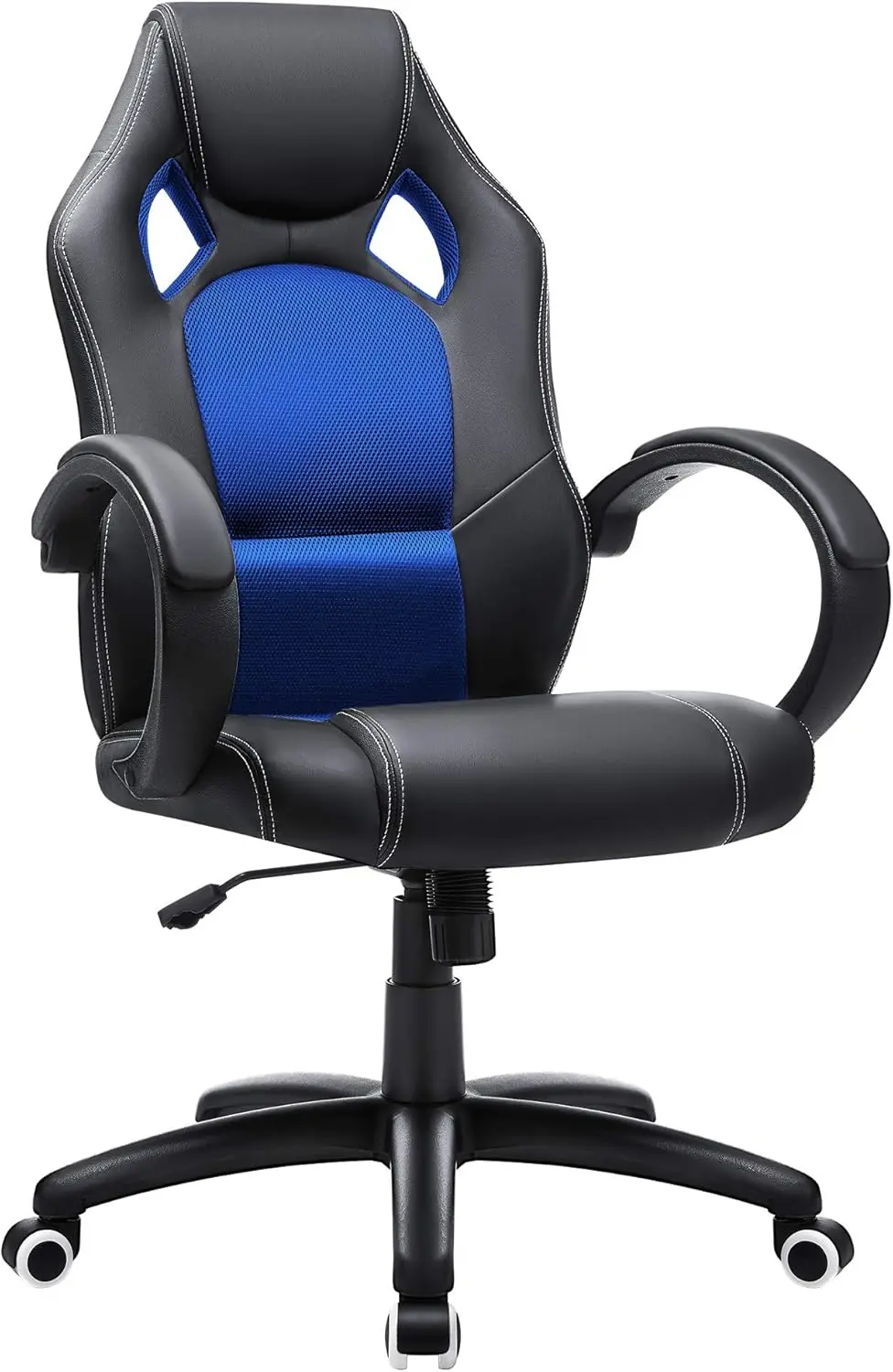 OBG56L Racing - Silla de Escritorio para Oficina, Ergonómica Regulable con Ruedas, color Azul