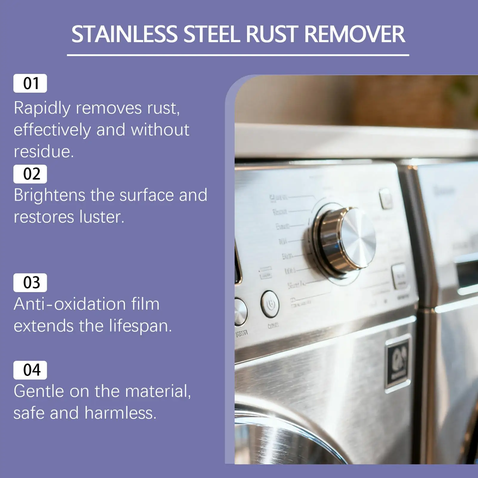 

Rust Remover For Stainless Steel 100g Metal Cleaner Tarnish Remover For Kitchen Appliances Sinks Faucets Automotive Parts Garden