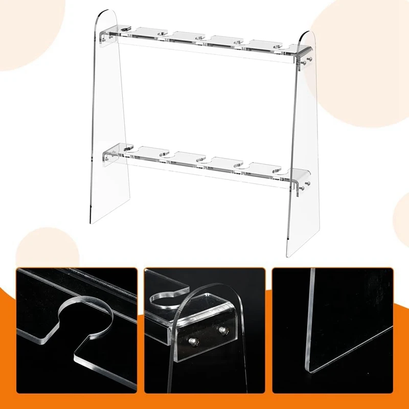 Acryl Champagner Glas halter stehen 2 Tier Champagner Wand mit 10 Slots Champagner Stand halter für Party Arbeits platte