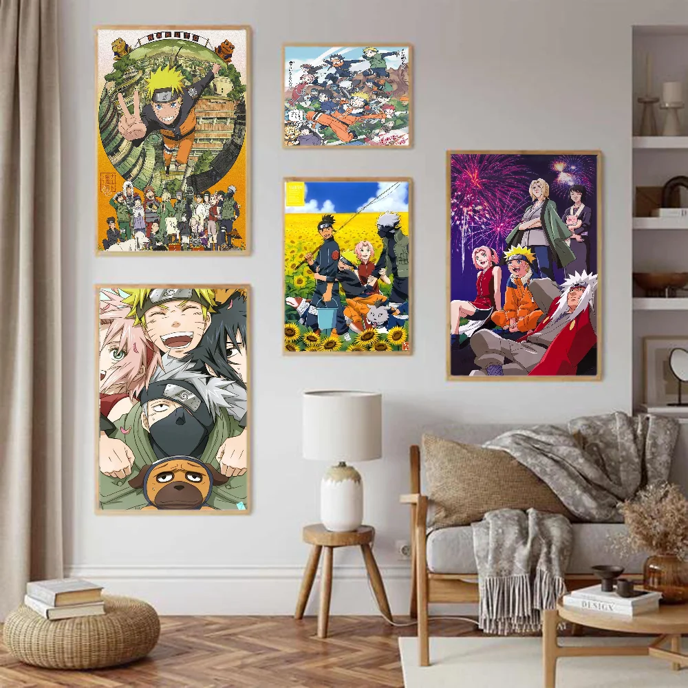 Anime N-Narutos Classic Vintage Vintage Posters Sticky Vintage Room Home Bar Cafe Decor Kawaii Room Decor