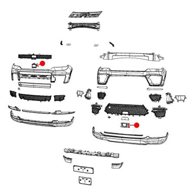 Super Sale Grille Bracket 68466781AB Water Tank Radiator Grille Bracket for Jeep Grand Cherokee L V (WL) 2.0 2021-