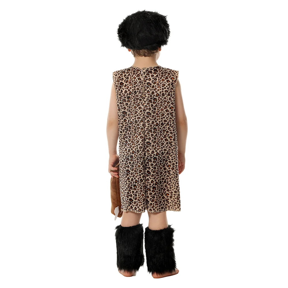 Hominid Indian Cosplay Kids Boys Costume bambini travestimento Stage Performance outfit parrucche Foot Cover bambino Halloween Party Suit