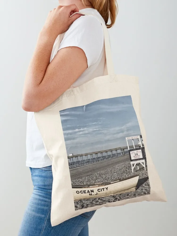 

The Beach At Ocean City, NJ Tote Bag university shopper bag Large bags for women great bag Canvas for women