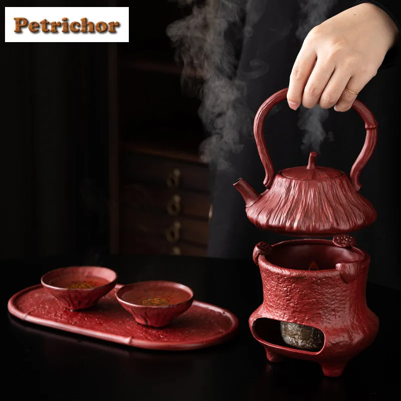 Lotus Blossom Auspicious Tea Set Complete Set Luxury Tea Ceremony Set Tea Maker Teapot And Tea Cup Set Cafes Accessories Craft