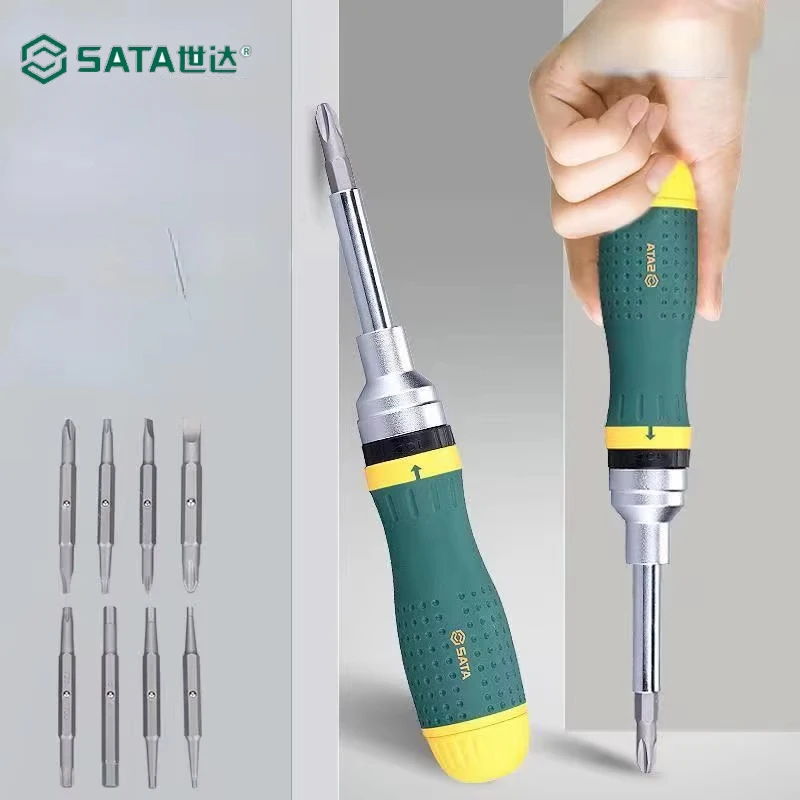 New SATA 19 in 1 Precision Screwdriver Interchangable Ratchet Screwdriver Two-way Ratchet Multi Repair Household Hand Tools