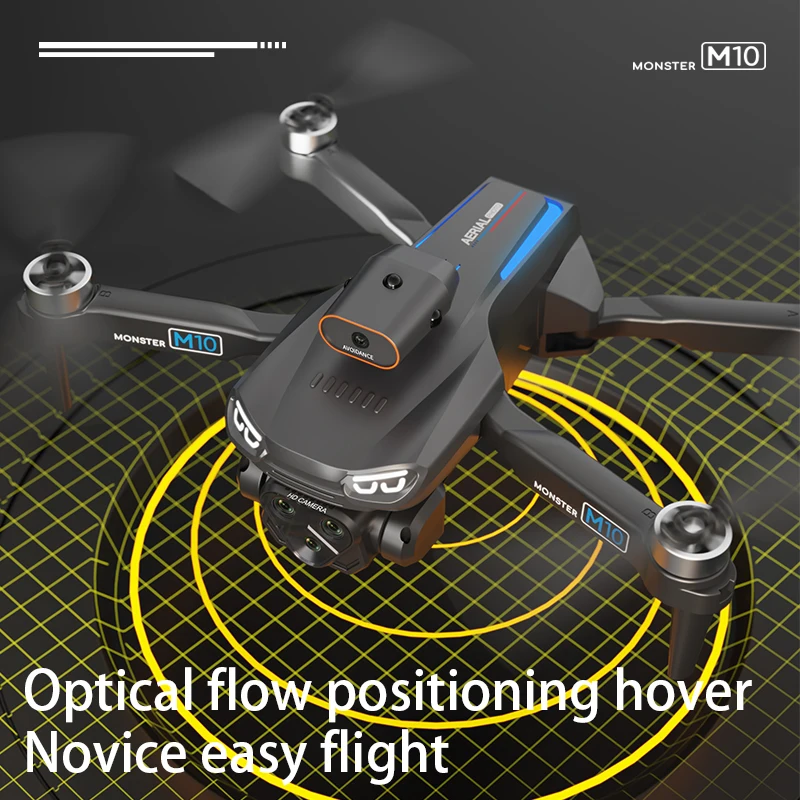 M10Pro Drone 8K Professinal 720P HD Camera Wide Angle Optical Flow Localization Brushless Motor Foldable Mini RC Quadcopter Toys