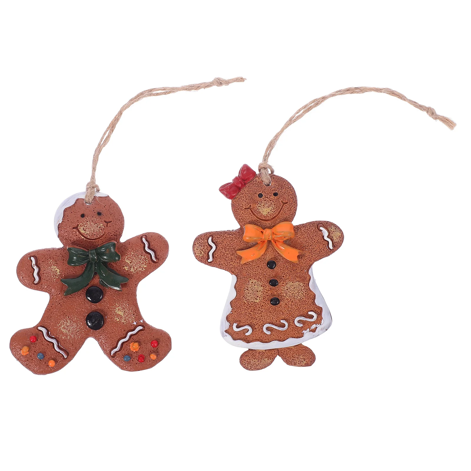 

2Pcs Xmas Gingerbread Man Ornaments Christmas Tree Decor Hanging Pendants Party Decor Festive Props Christmas Tree Decorations