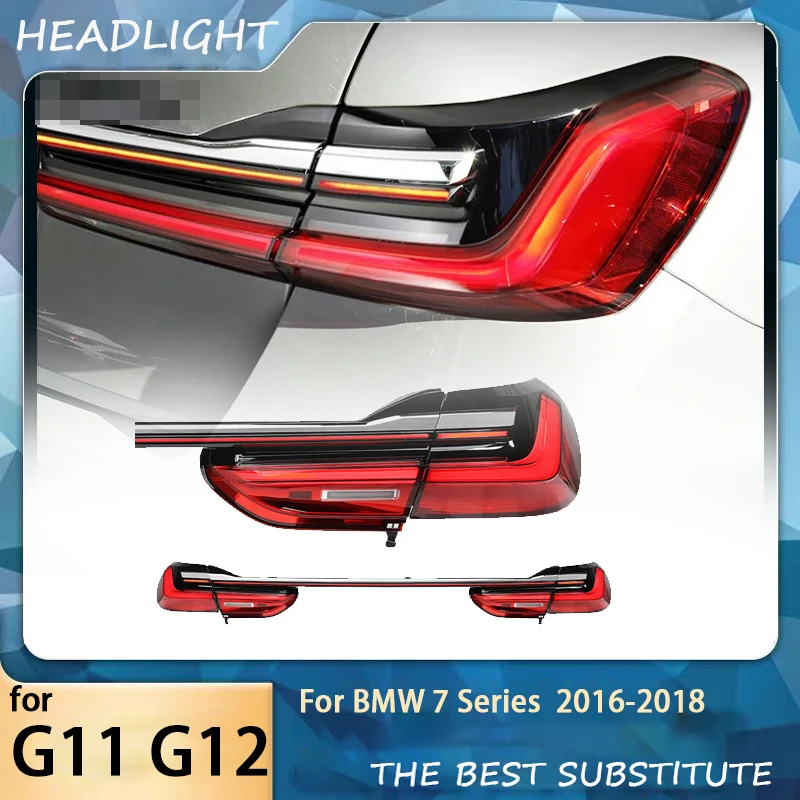 For BMW 7 Series G11 G12 2016-2018 Taillights LED Car Rear Tail Light Lamp Accessories Daytime Running Dynamic Turn Signal
