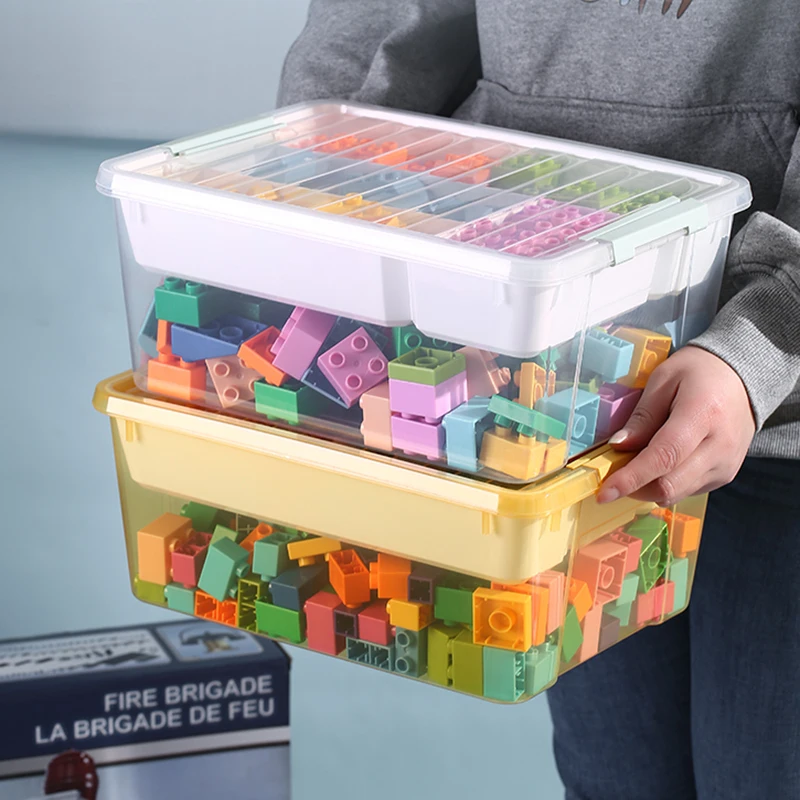 

Storage Box Building Blocks Classified Lego Transparent Toy Organizer With Lid Stackable Portable First Aid Kit Medicine Box