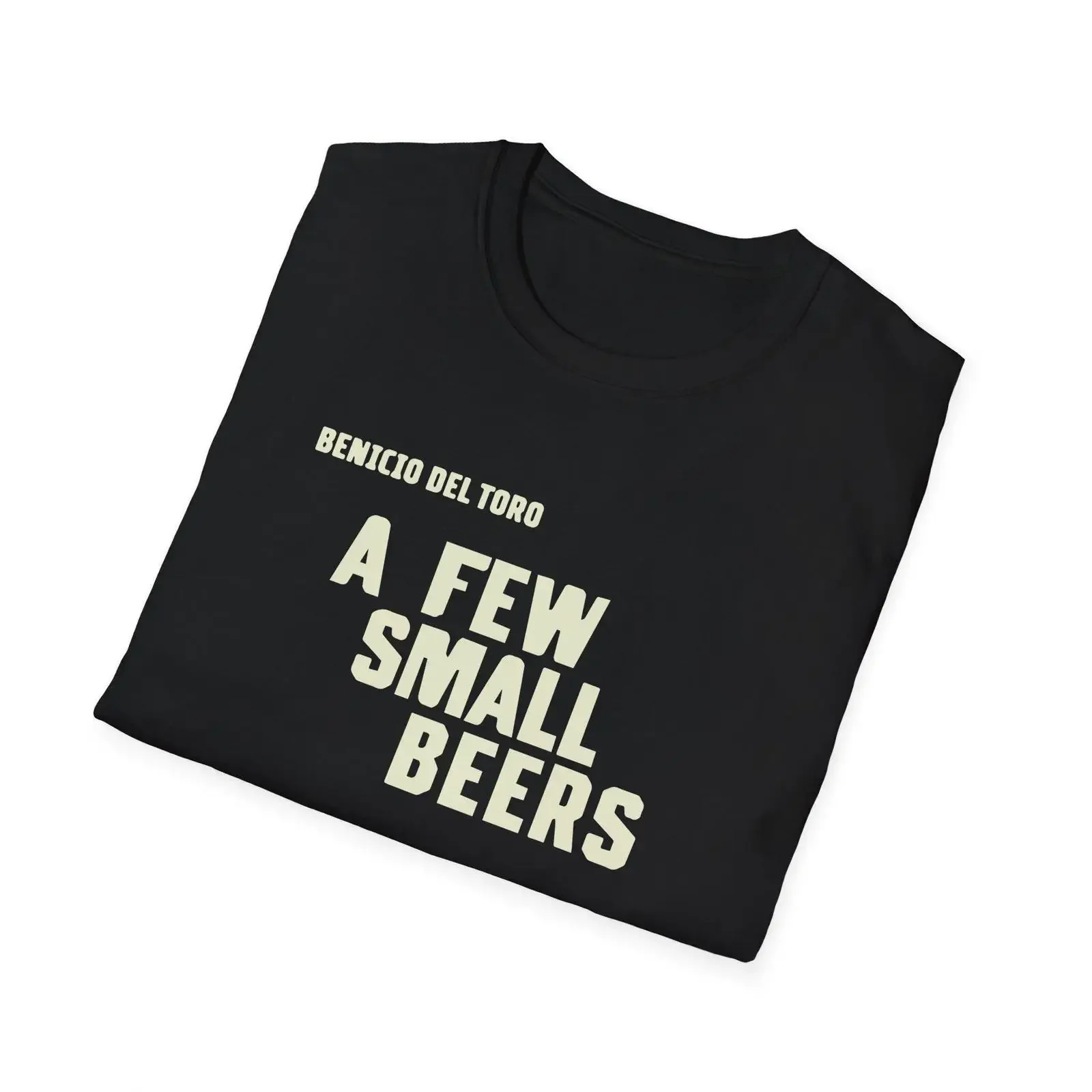Benicio del Toro A Few Small Beers Movie T Shirt Soft Casual Wear for Film Buffs Fans vintage Washed streetwear fashion