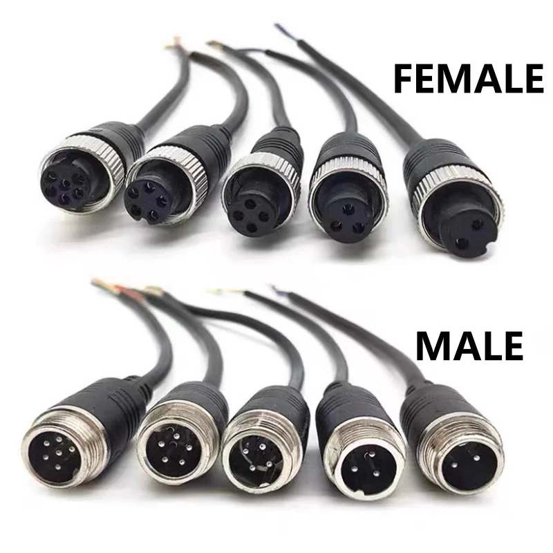 5/20/100PCS 12mm-2/3/4/5/6 Pin Extension Connector Cable GX12 Male Female Plug with Wire AerialTensile Special Plugs