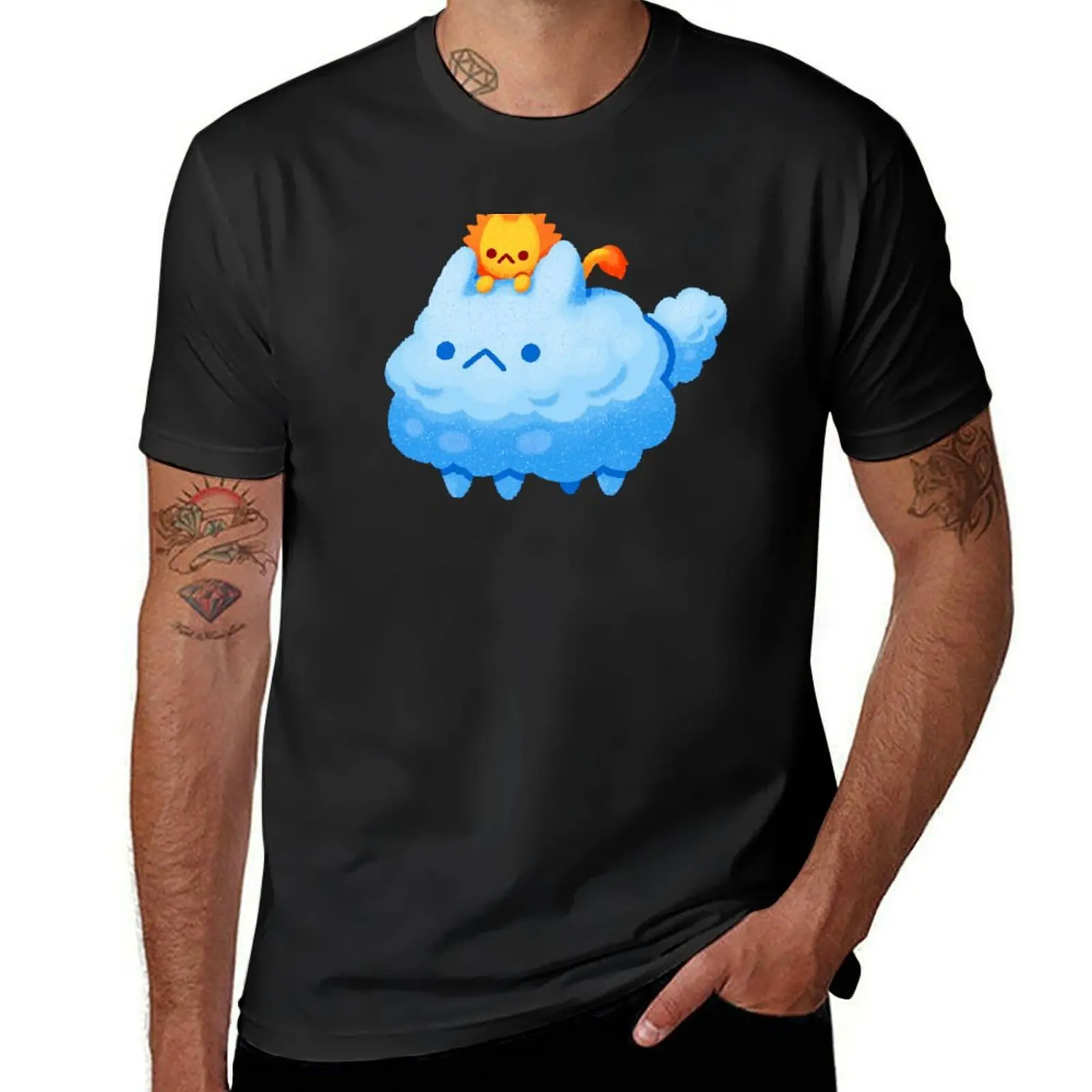 

Cloud Cat and Sun Lion T-Shirt vintage clothes tees korean fashion mens big and tall t shirts