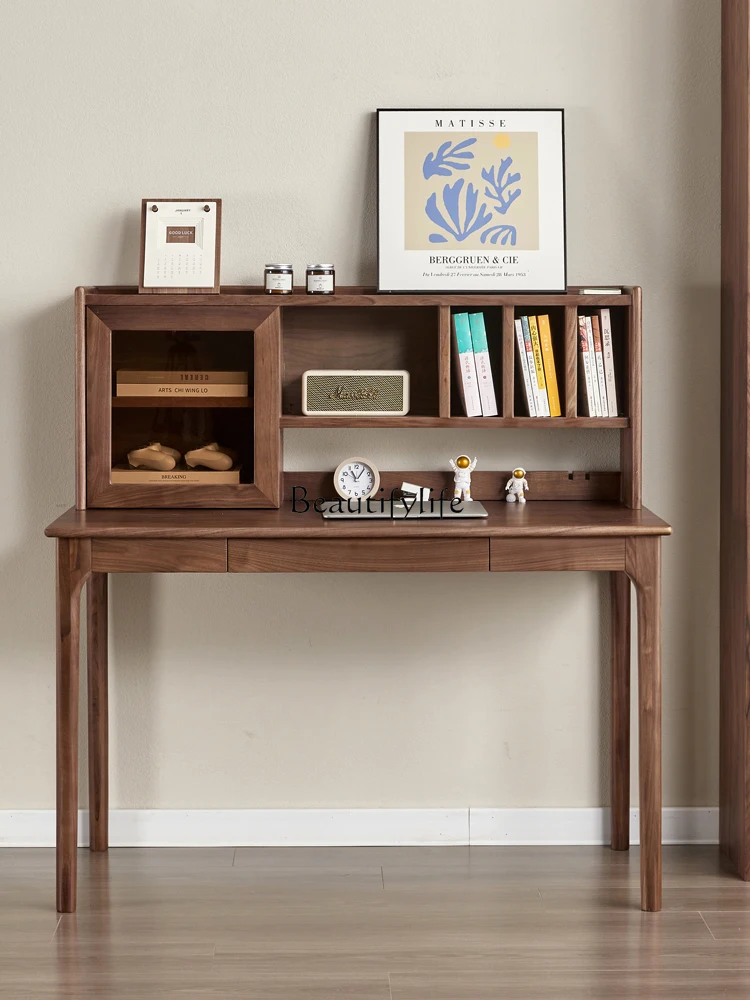 

*North American black walnut desk dresser Nordic solid wood desk