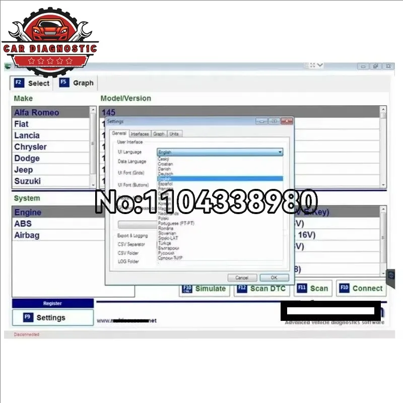 2026 hot new car accessories Multiecuscan V4.8 Full Version for Fiat/Chrysler/Dodge/Jeep/Suzuki Scanner Software + install video