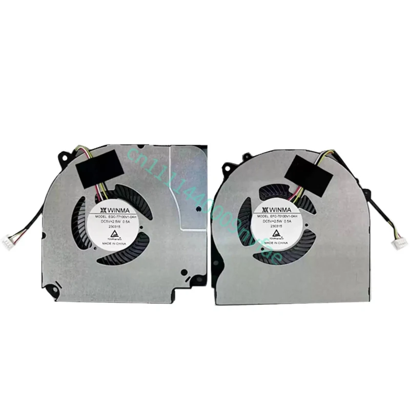 Replacement Laptop CPU+GPU Cooling Fan for Hasee Z7M-CT5NA Z7M-CN7NA Z7M-CT7NK T58-V Series 0.2